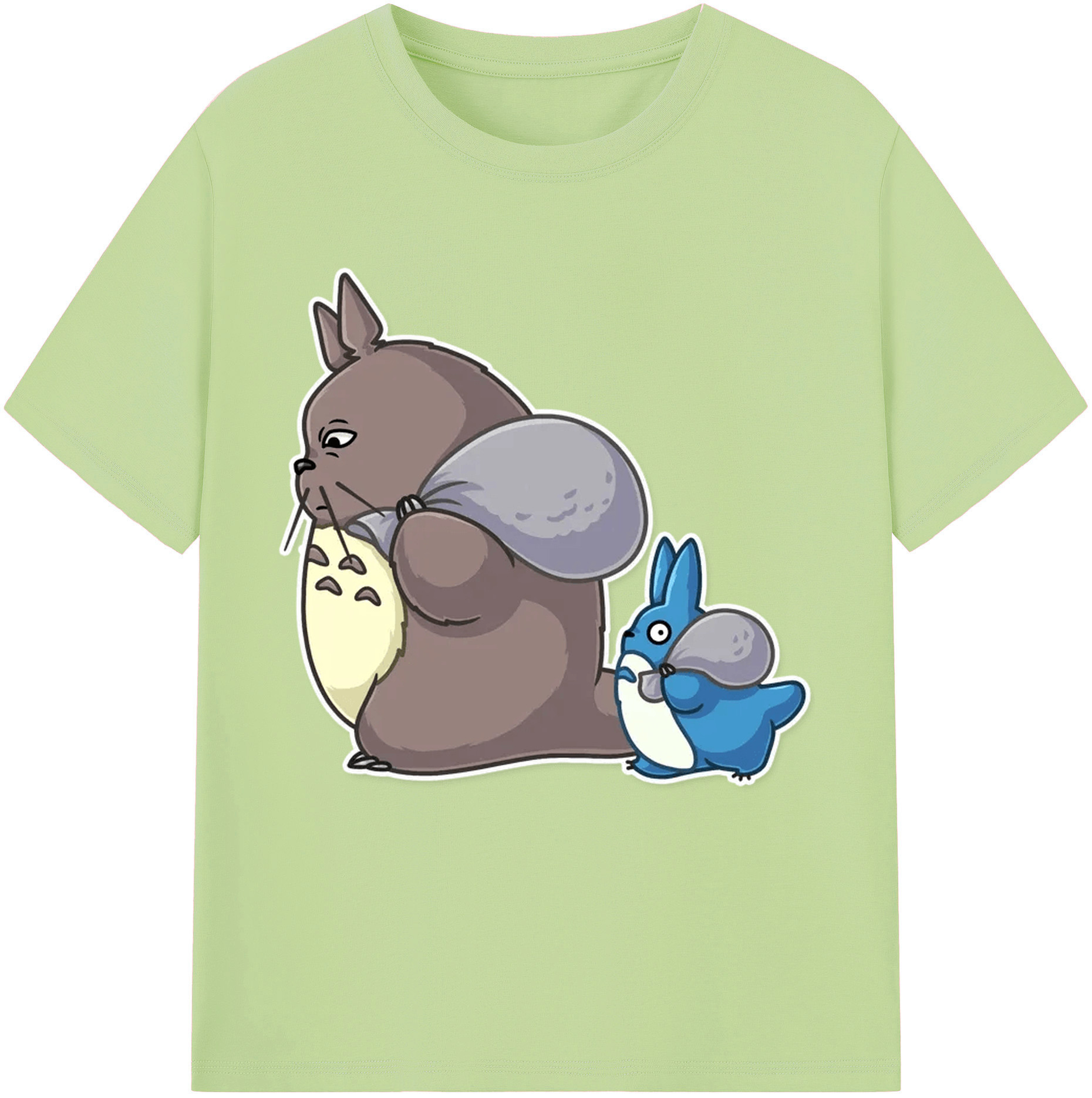 （画像用） となりのトトロ 草壁メイ 草壁サツキ My Neighbor Totoro Satsuki Kusakabe Mei Kusakabe 綿100％半袖Tシャツ（フロントプリント）
